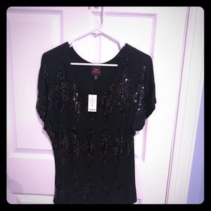 Bebe 2 sparkly sparkly shirt